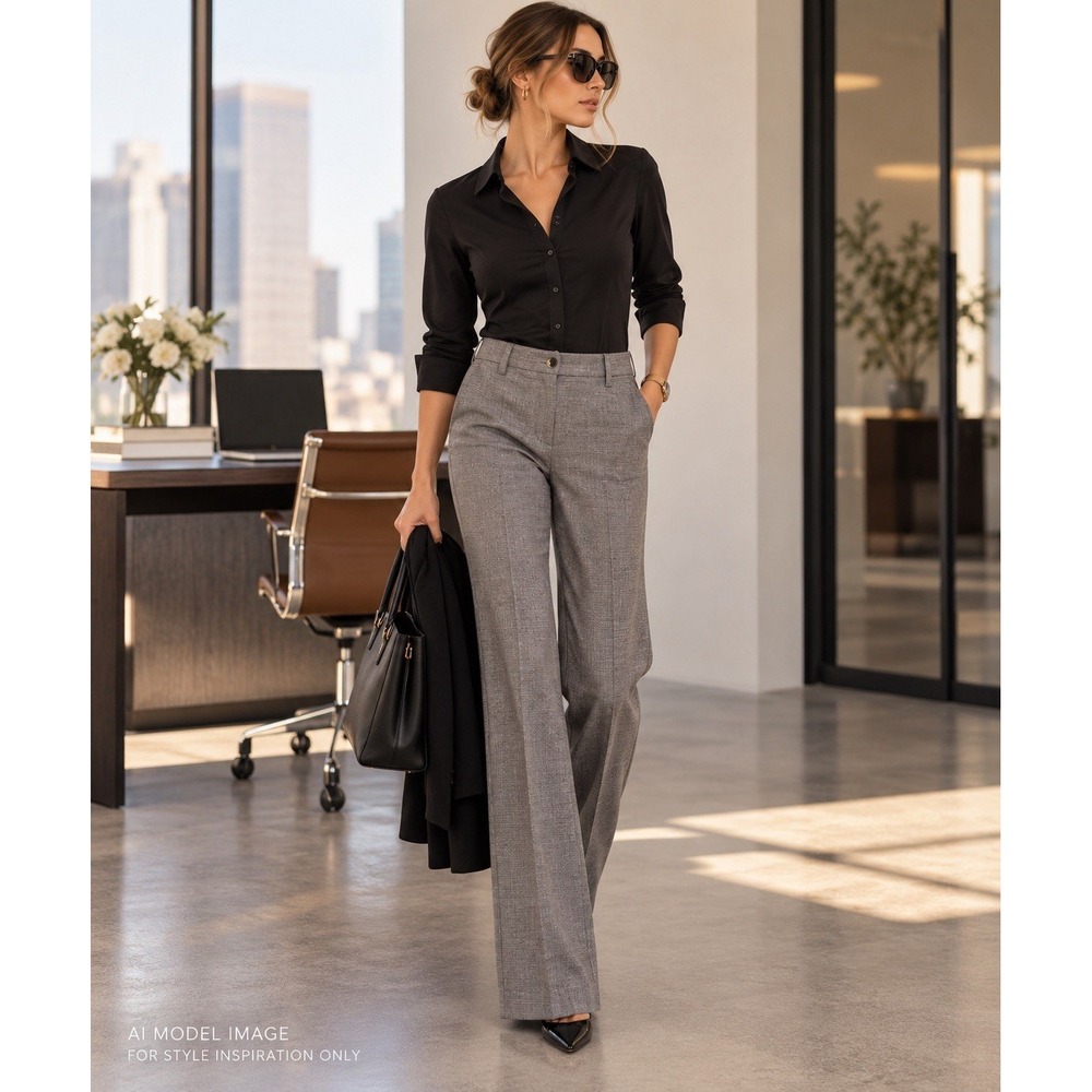 The Limited Drew Fit Pants Womens 0 Gray Linen Blend Wide Leg NWT 2007 Office